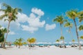 Mancheabo beach white sand palms blue skyÃ¢â¬â¢s blue ocean tropical weather Caribbean Sea relaxation